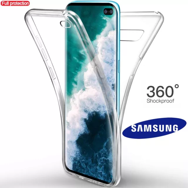 COVER per SAMSUNG GALAXY S10 / S10+ (PLUS) / S10e CUSTODIA Fronte Retro 360 TPU