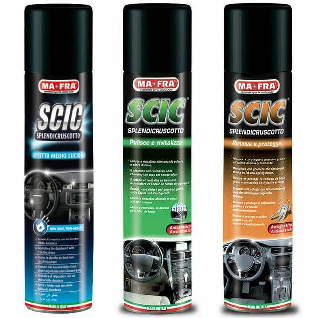 MaFra Scic Blue H0045 - Lucida Cruscotto Che Igienizza E Profuma L'Auto - Prodotto Italiano