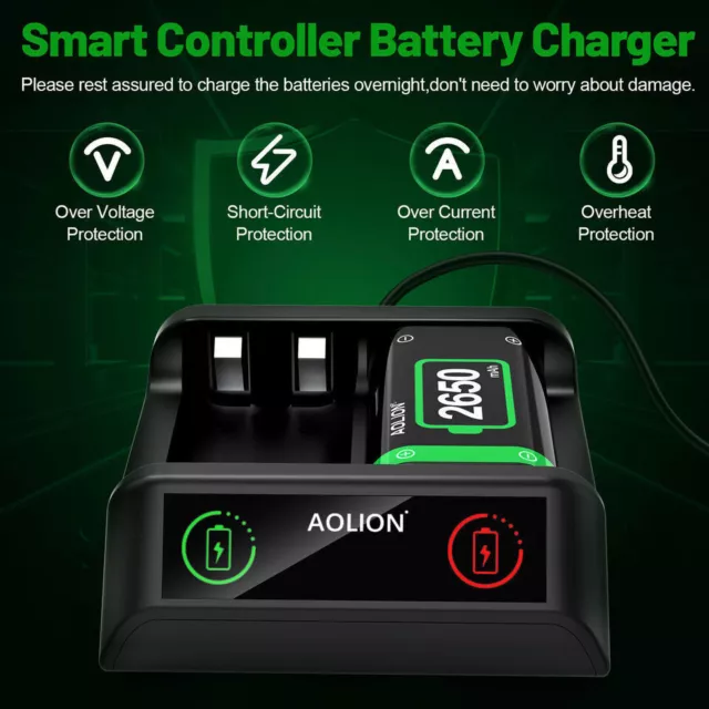 For XBOX ONE Dual Charging Dock Station Controller Charger Rechargeable Battery 3