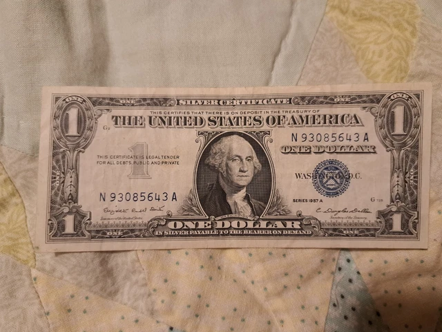 1957 A Silver Certificate One dollar Note