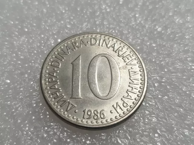 Münze Coin Jugoslawien Jugoslavija 10 Dinar Dinara 1986 H-1-19 2