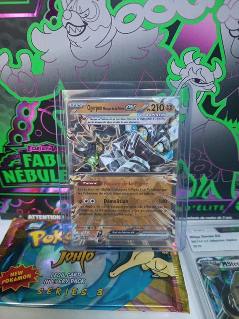 Carte Pokémon Ogerpon Masque De La Pierre Ex 112/167 – Double Rare (RR) – Scarlet & Violet 6 – Neuve Sous Sleeve