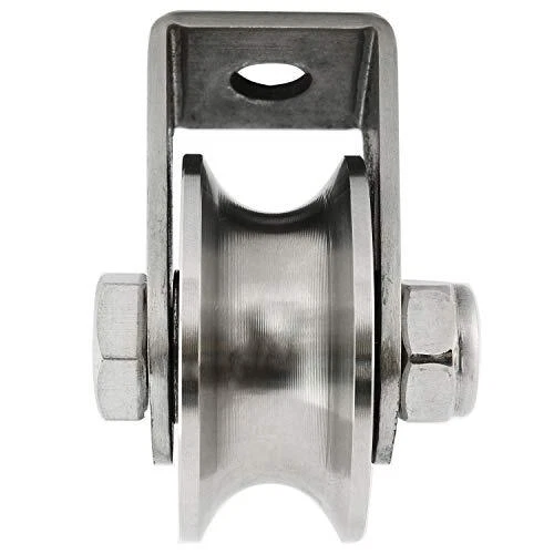Stainless Steel Utype Groove Sliding Wheel Roller Track Rail Fixed Pulley With B