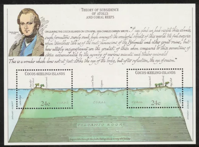 COCOS Is, 1981 DARWIN MINISHEET MNH