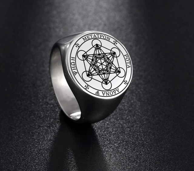 Bague WAY2BB Lucifer Morningstar – Chevalière Taille 59 En Acier Inoxydable Argenté
