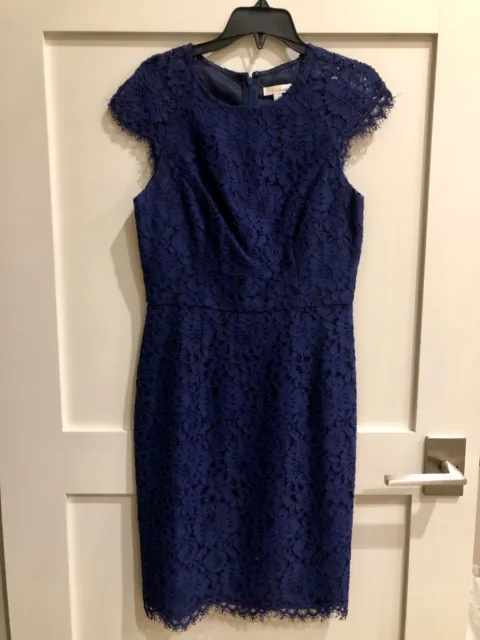 Shoshanna Mariah Navy Blue Lace Cap Sleeve Dress, BNWT, Size 0