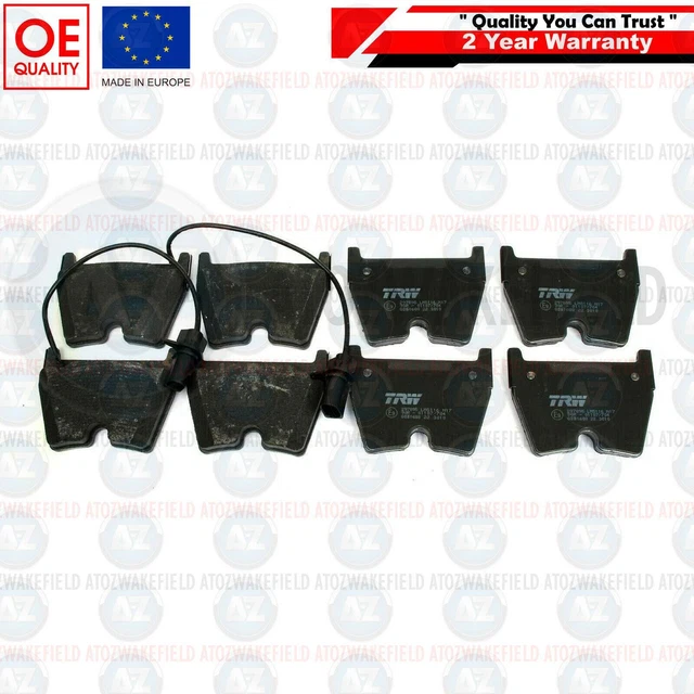 FOR AUDI RS4 B7 FRONT BREMBO BRAKE DISCS SET & TRW BRAKE PADS SENSORS
