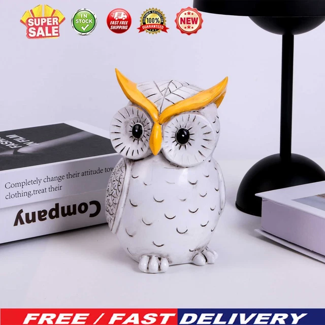 Resin Owl Statue Home Decor Strong Magnetic Animal Sculpture Art for Living Room