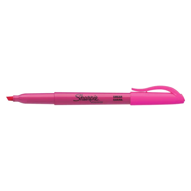 Sharpie Pocket Style Highlighter, Chisel Tip, Fluorescent Pink, 12-Count 2