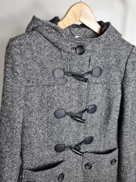 GORGEOUS LAURA ASHLEY wool Blend Duffle Style Coat Jacket