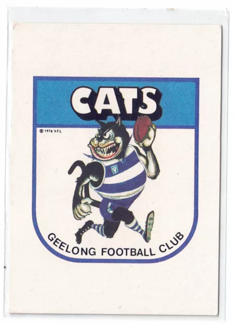 Scanlens Vfl Afl 1981 Footy Card Geelong Cats Checklist Emblem Logo Pen Unmarked