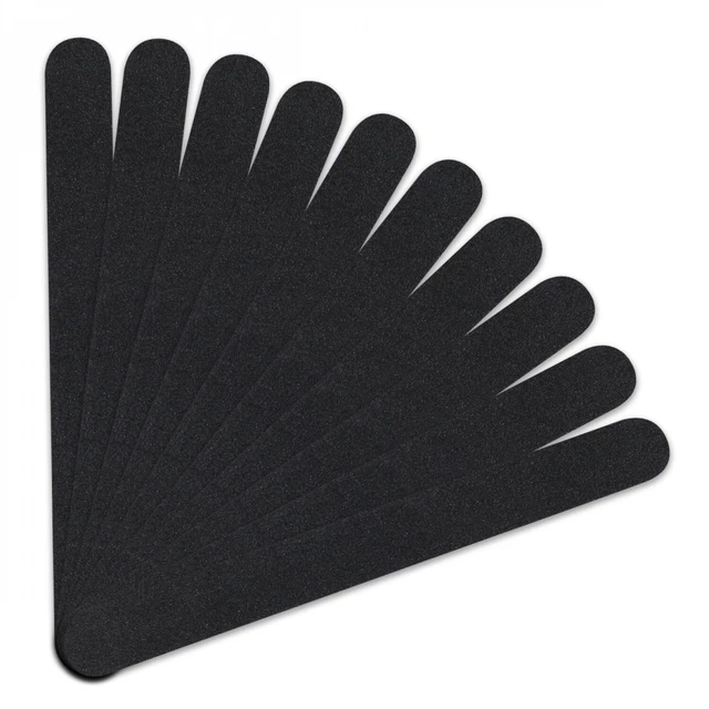 Vivezen - Lot de 50 limes à ongles droites premium - Grain 80/80 - Noir