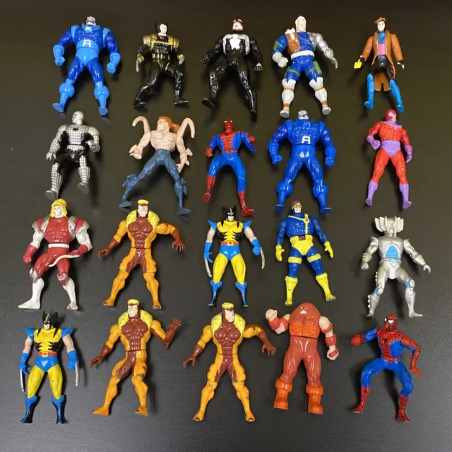 Marvel ToyBiz Die Cast Metal Mini Figures Lot Of 20 Vintage X-Men Avengers 1994