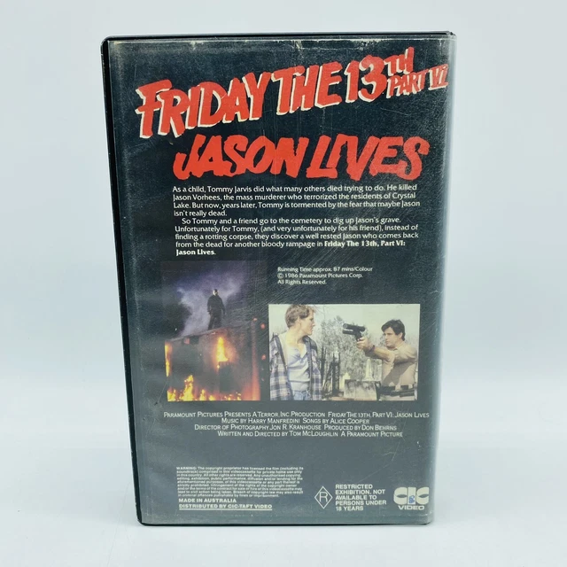 FRIDAY THE 13TH Part 6 Jason Lives VHS CiC Original Release Big Box EUR ...