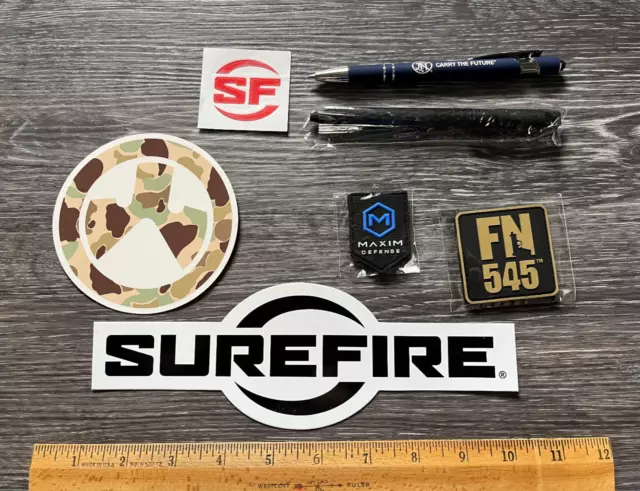 New Military Stickers, pens, patchs: SUREFIRE, MAGPUL, FN