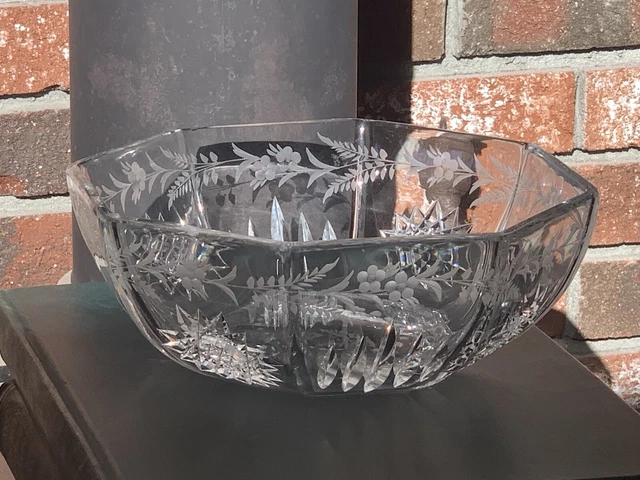 10” American Brilliant Period Sinclaire Cut Glass Bowl