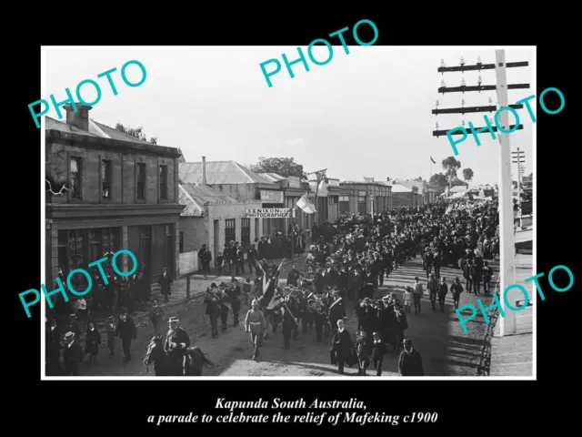 OLD LARGE HISTORIC PHOTO OF KAPUNDA SA THE MAIN St MAFEKING PARADE c1900