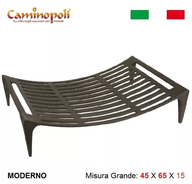 Braciere Grande In Ghisa Camino Misura 45 X 65 Design Moderno Crogiolo