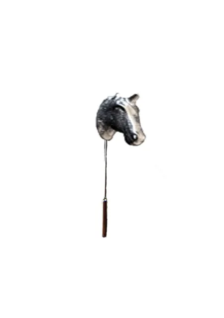 Unicorn Head 1.2x1.7cm ft97 Fine Pewter on a tie stick pin Hat Scarf