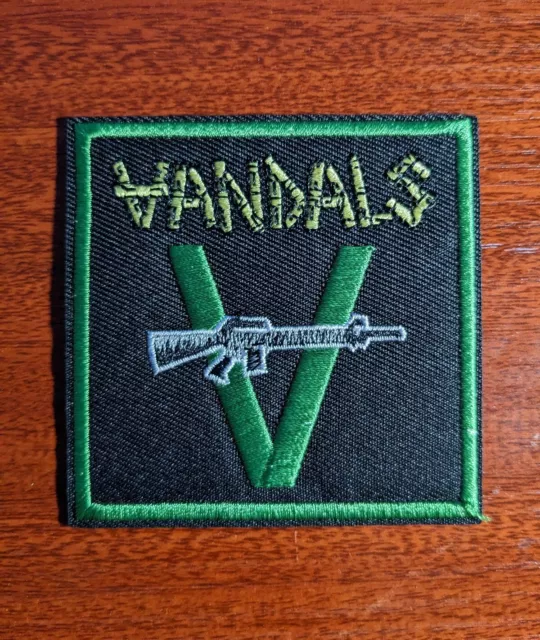Vandals Band Patch Music Rock Metal Assault Rifle Embroidered Iron On 3"x3"