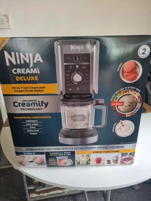 Ninja Creami Deluxe Ice Cream and Frozen Drink Maker [NC501UK] 10-in-1