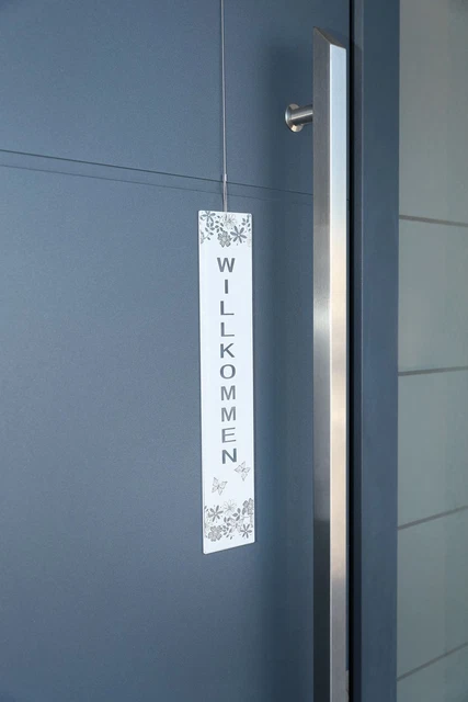 Salvare Set 2x Hänger " Willkommen " Primavera Decorazione Porta Targa Scritta