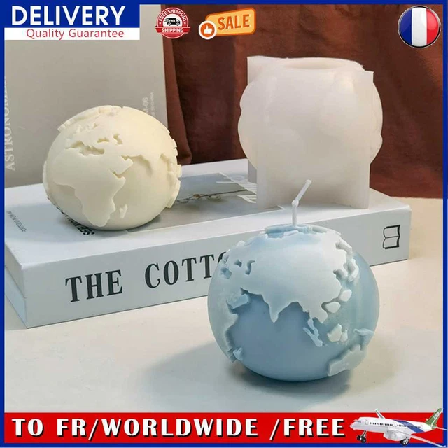 3D Earth Moon Silicone Candle Mold DIY Handicraft Resin Mould for Home (LZ337)