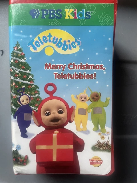 TELETUBBIES MERRY CHRISTMAS VHS 1999 2 Tape Set Red Green Kids Holiday 