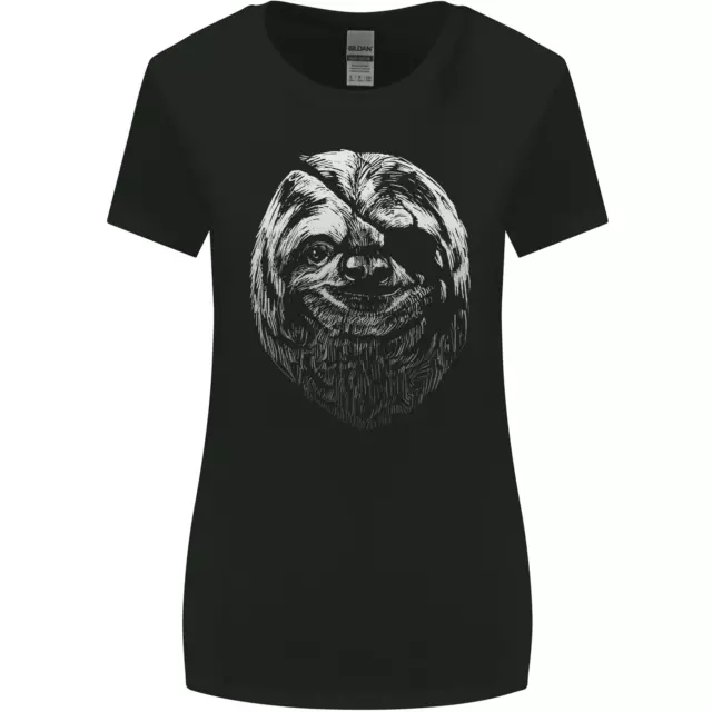 Un Bradipo con Un Eye Patch Donna più Ampia Taglio T-Shirt