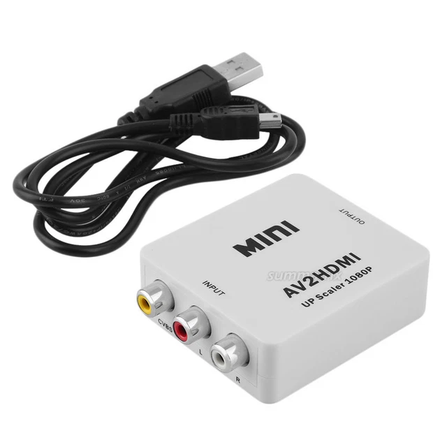 1080p AV 2 HDMI converter Mini Adapter to Audio Video 720p/1080p USB RCA CVBS AU