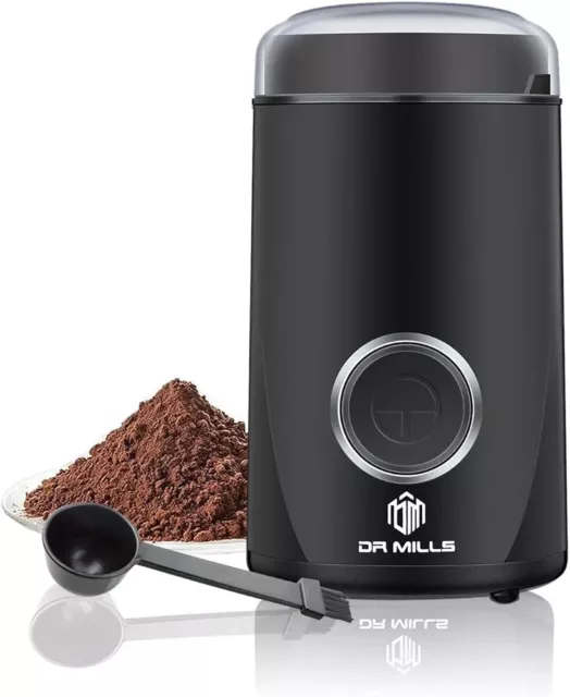 DR MILLS DM-7441 Electric Coffee Grinder. Spice Grinder. Black.