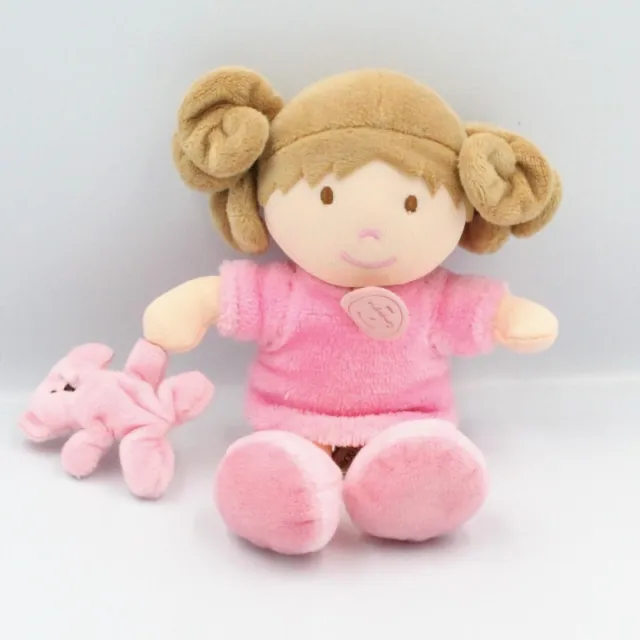 Doudou et compagnie poupée fille rose avec ours Demoiselles - 22286