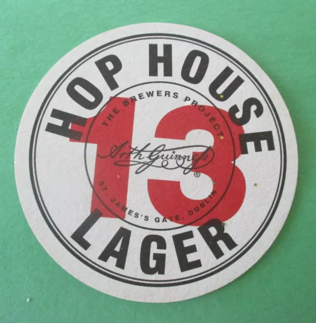 Guinness® Hop House 13 Lager Open Gate Brewery New Coaster / Beer Mat
