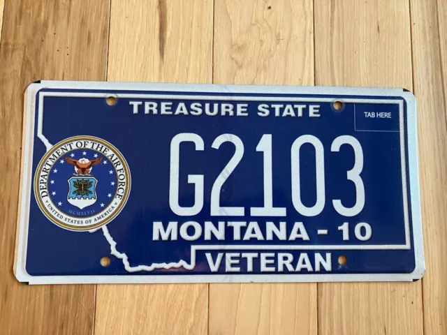 Montana Air Force Veteran License Plate