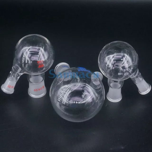 10-2000ml Multiple Joint 2-neck Round Bottom Lab Glass Boiling Flask Ware 3