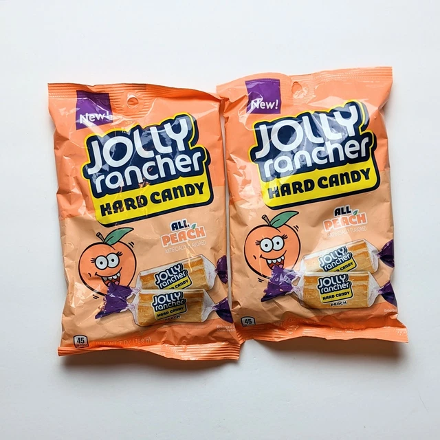 PACK OF 2 Jolly Rancher Hard Candy All Peach 7 oz Bag New Sealed