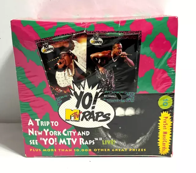 PRO SET Yo! MTV Raps Hip-Hop 1991 MusiCards Trading Cards Retail Box NEW SEALED