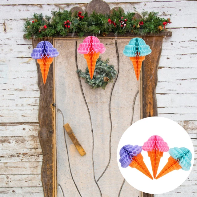 3 piezas colgante hawaiano decoración helada decoración colgante colgante colgante colgante de bolas de panal