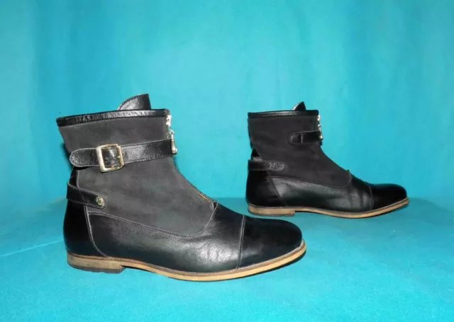 bottines boots PAUL & JOE SISTER en cuir et daim noir pointure 38 EUR
