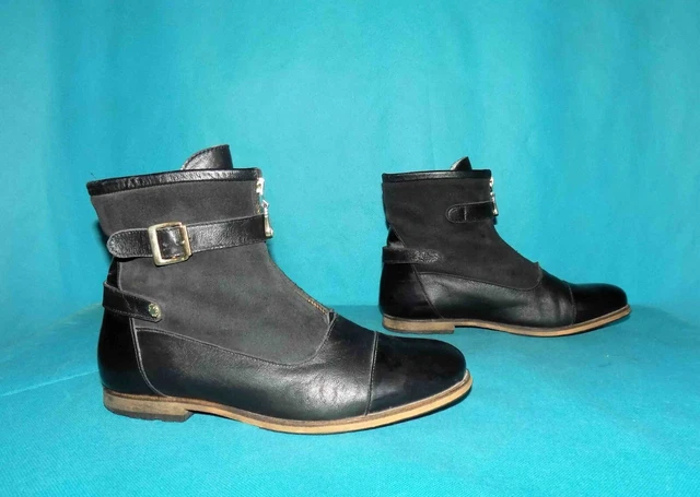 bottines boots PAUL & JOE SISTER en cuir et daim noir pointure 38 EUR