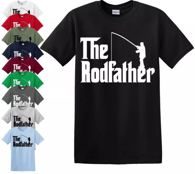 The Rodfather T-Shirt/Funny Fishing Fisherman Fish Fun Party Joke crap Top Tee