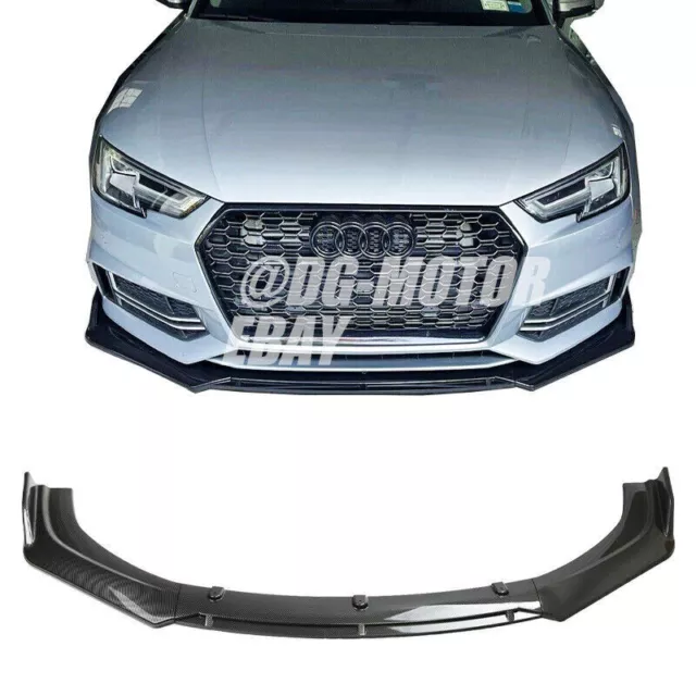 Pour AUDI A4 B7 B8 A3 S3 A5 S5 Spoiler Lèvre Lame Noir Jupe Pare-Choc Avant ABS