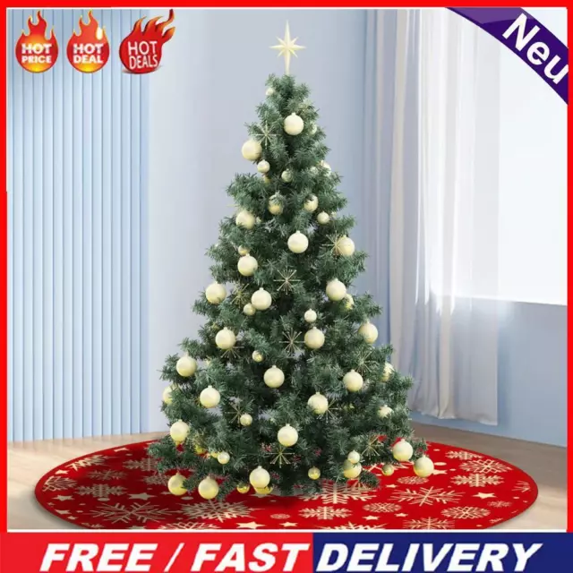 35.4inch Christmas Tree Skirts Printed Mat Round Pad Merry Christmas Decoaration