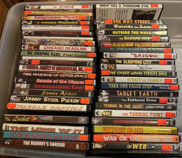 DVD s of OLD Public Domain  30s-50s MOVIES  $6, 8, 10.. ONE FLAT SHIP CHARGE $5!