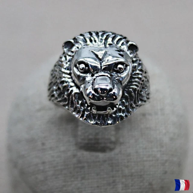 Bague Homme Argent 925 Style Moto Mécanique – Chevalière Vintage Biker, Occasion Très Bon état