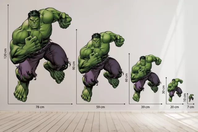 Hulk Marvel Avengers 3d View Wall Sticker Removable Children Bedroom Vinyl Art 2