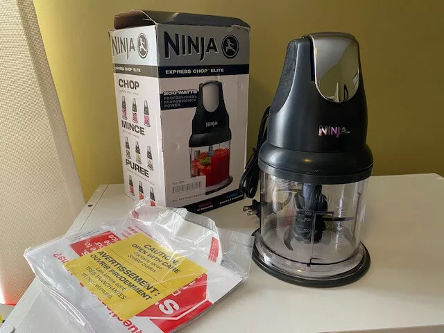 Ninja Express Chop Elite Food Processor 16 oz, 200 Watts Black Silver  NJ110GR