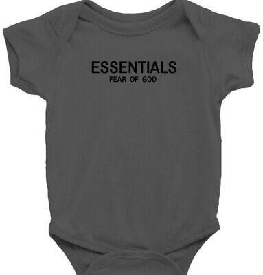 Essentials Fear Of God (FOG) Gray Unisex Bodysuit - Sz. 3-6 Months