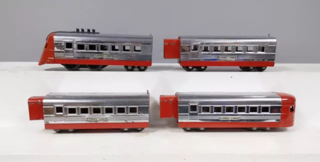 Lionel 1700E Vintage O Chrome Red Junior Streamline Set