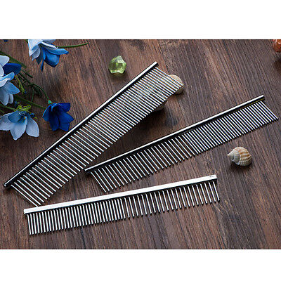 Pet Puppy Dog Cat Stainless Steel Comb Long Hair Shedding Grooming Flea Cot2